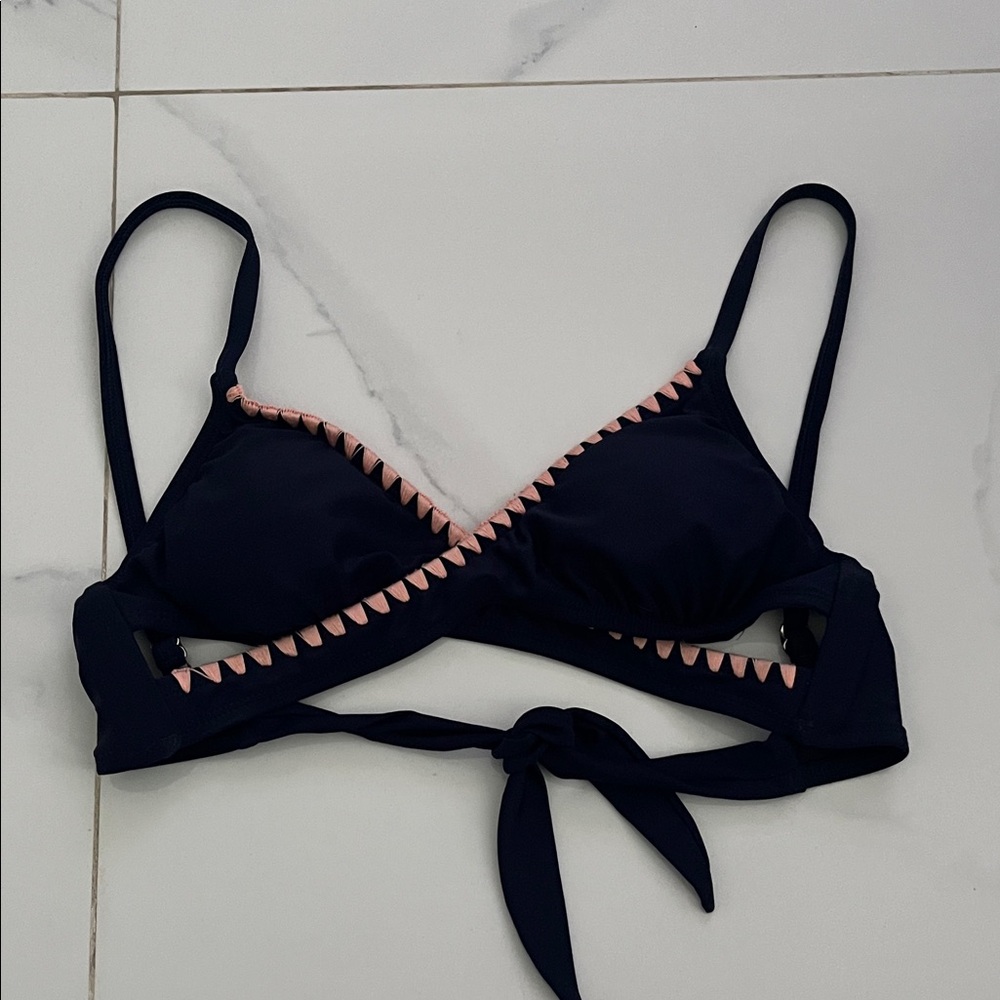 The Bikini Lab Black and Pink Bikini Top